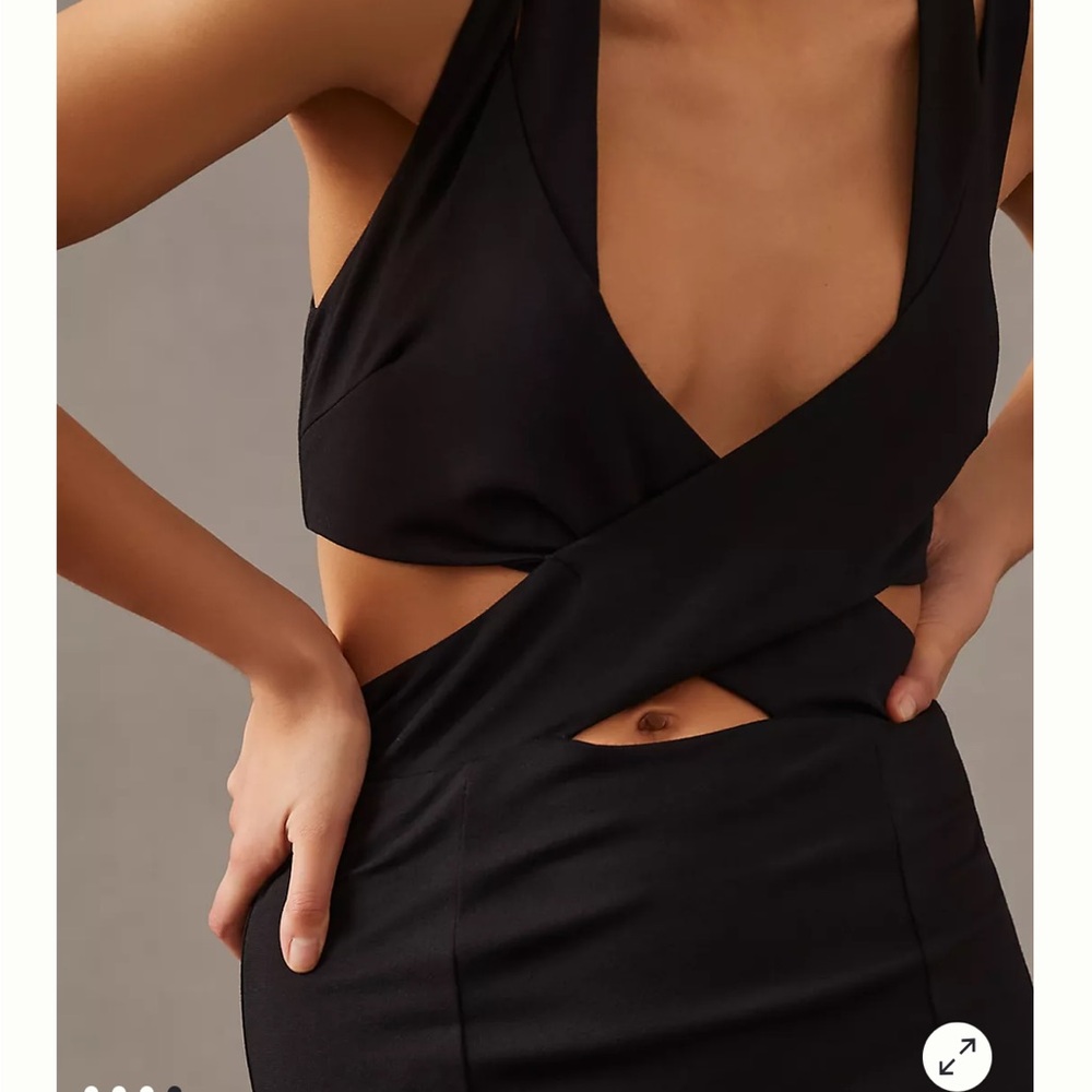 Anthropologie Black Backless Bodycon Dress